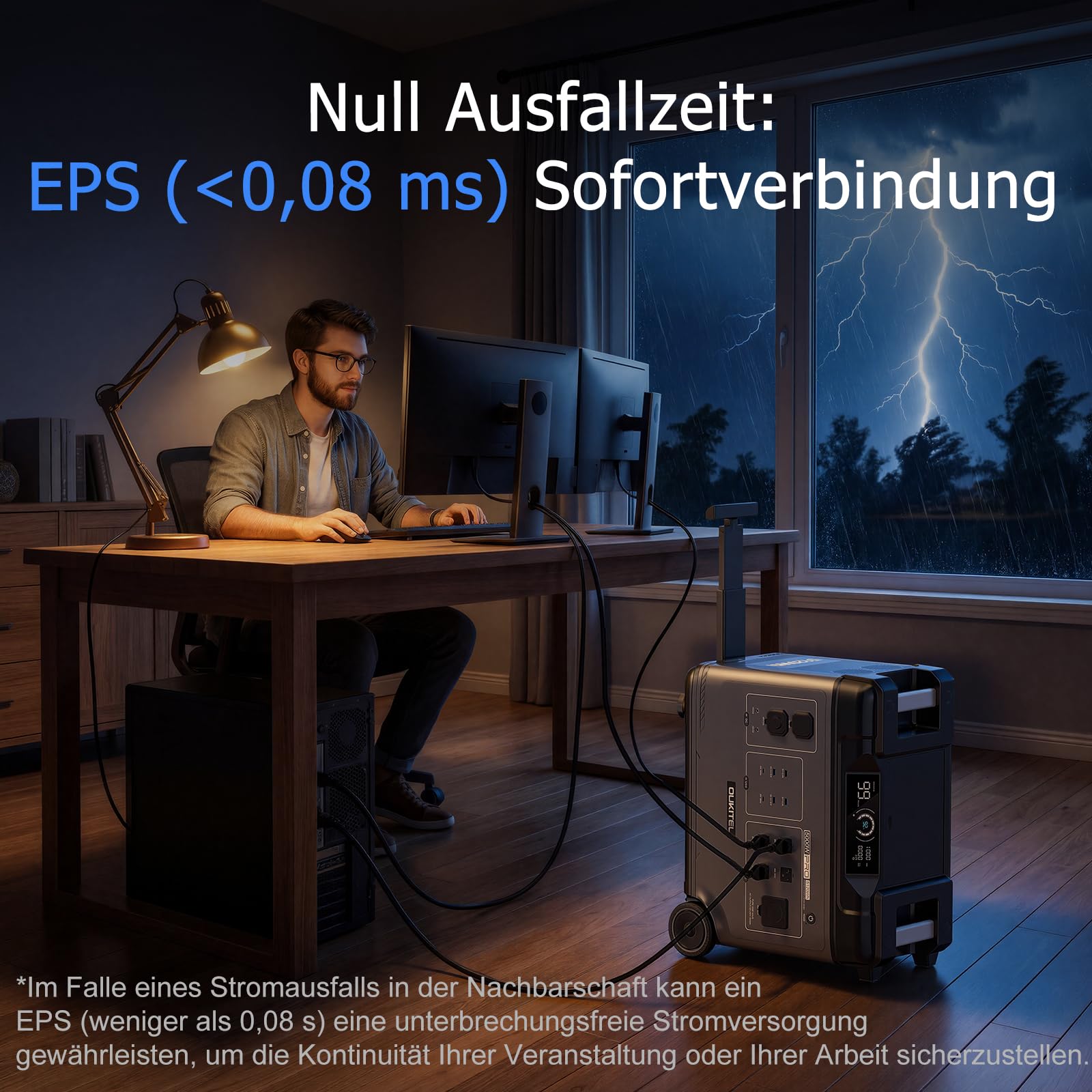 OUKITEL P5000 Plus Powerstation 5120Wh Notstromaggregat Solar für Haus