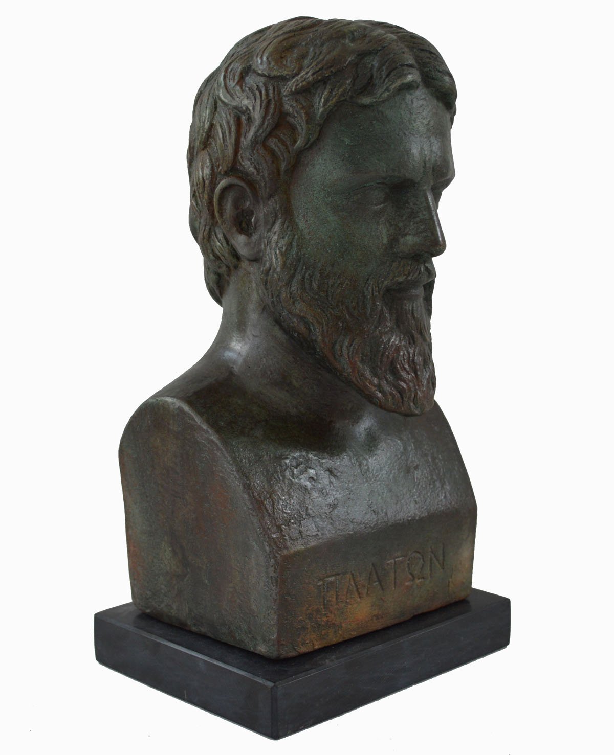 Estia Creations Busto Platón con Efecto Color Bronce - Filósofo Griego Estudiante de Sócrates - Platonas