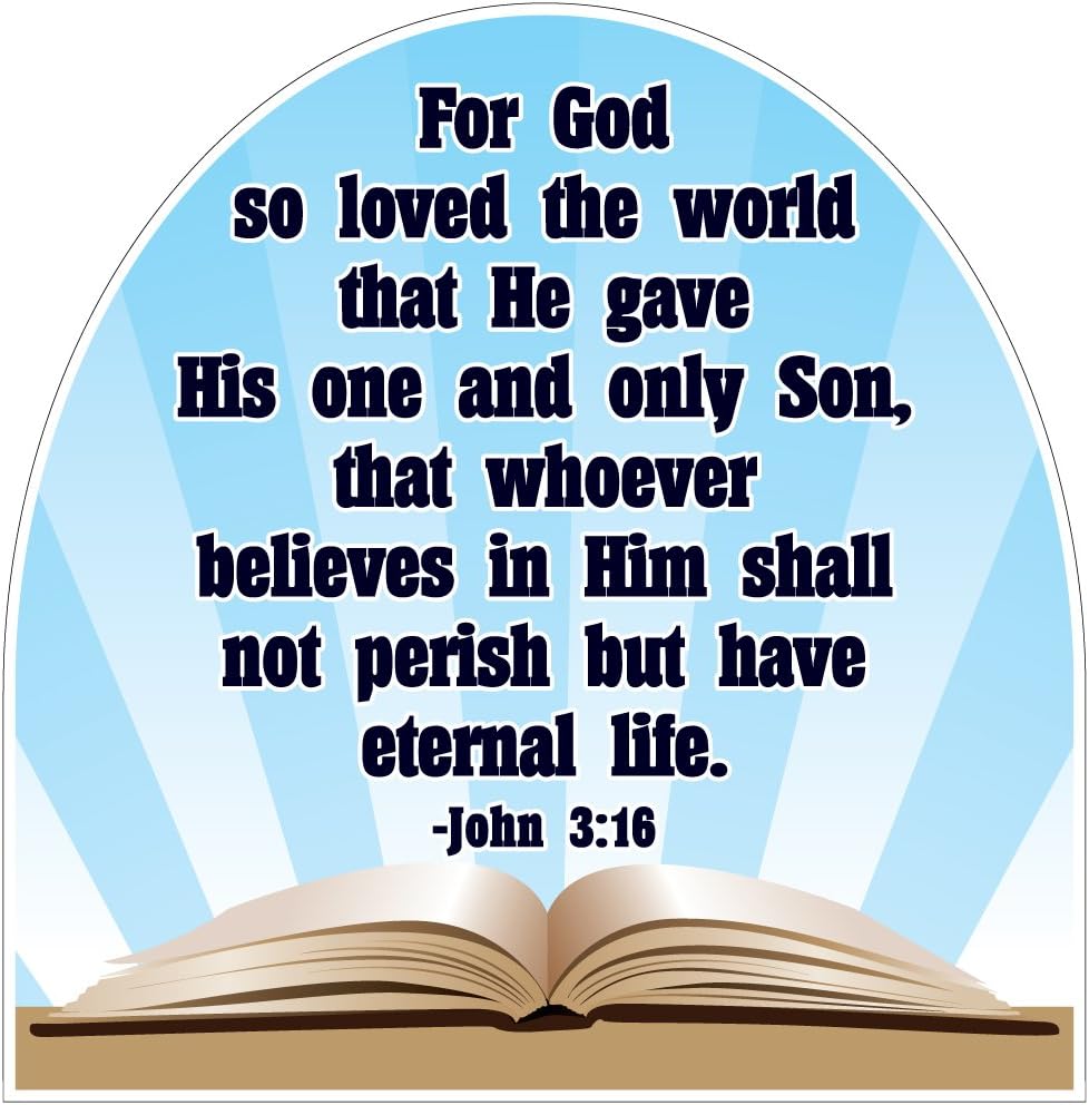 VictoryStore John 3:16 Religious Easter Yard Signs - Set of 2, 21x21 Inches - 4 Stakes Included - Perfect for Easter Decorations and Religious Gifts