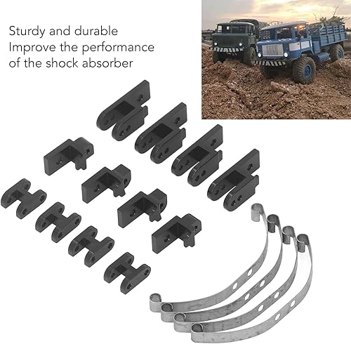 Miniatura 3 de DOACT Suspensión de ballesta RC, amortiguador resistente para escala 116, color negro