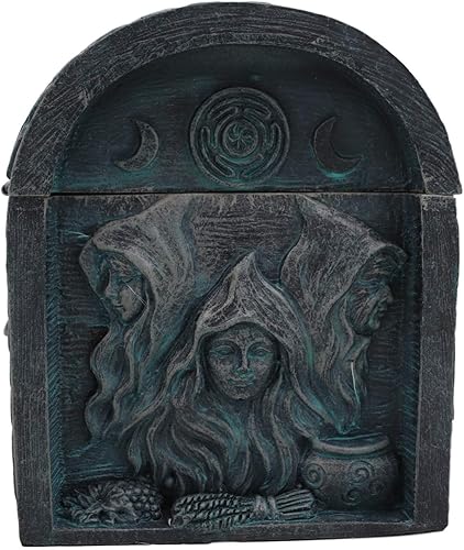 Miniatura 6 de Ebros Celta Triple Diosa Madre Doncelta Crone - Joyero decorativo con Trinity Triune Knotwork Wicca Witchcraft Accent 4.75 pulgadas de ancho