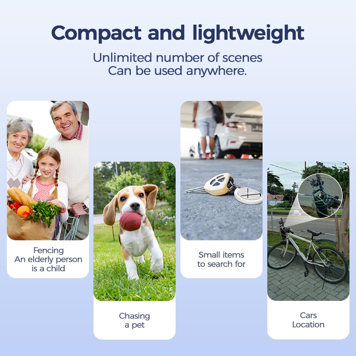 Paquete de 2 rastreadores Bluetooth con A-pple Find My (solo i-OS), localizador inteligente de artículos, seguimiento impermeable para cartera de mascotas, mochila, equipaje de perro