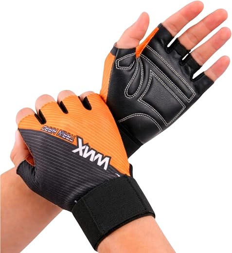 GYMIFIC Gym Gloves for Men &amp; Women with Wrist Support, Weightlifting Gloves for Men, Fitness Hand Gloves, Anti Slip Gym Ha...