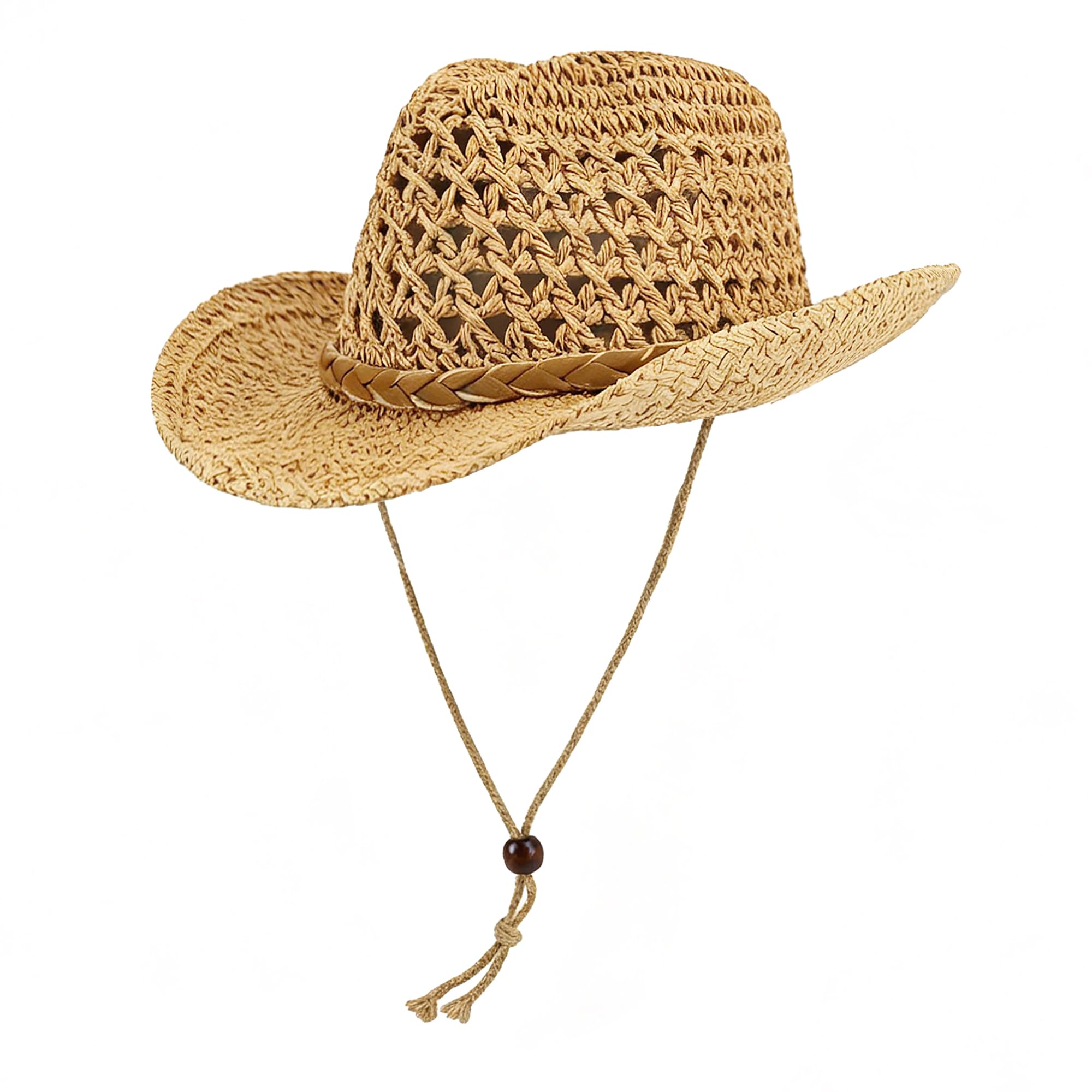Kinder Western Cowboy Strohhut Sonnenhut Sommerhut Strandhut Strohhut Jazz Hut Sonnenschutz Anti-Ultraviolett Outdoor Hut 3-8 Jahre alt