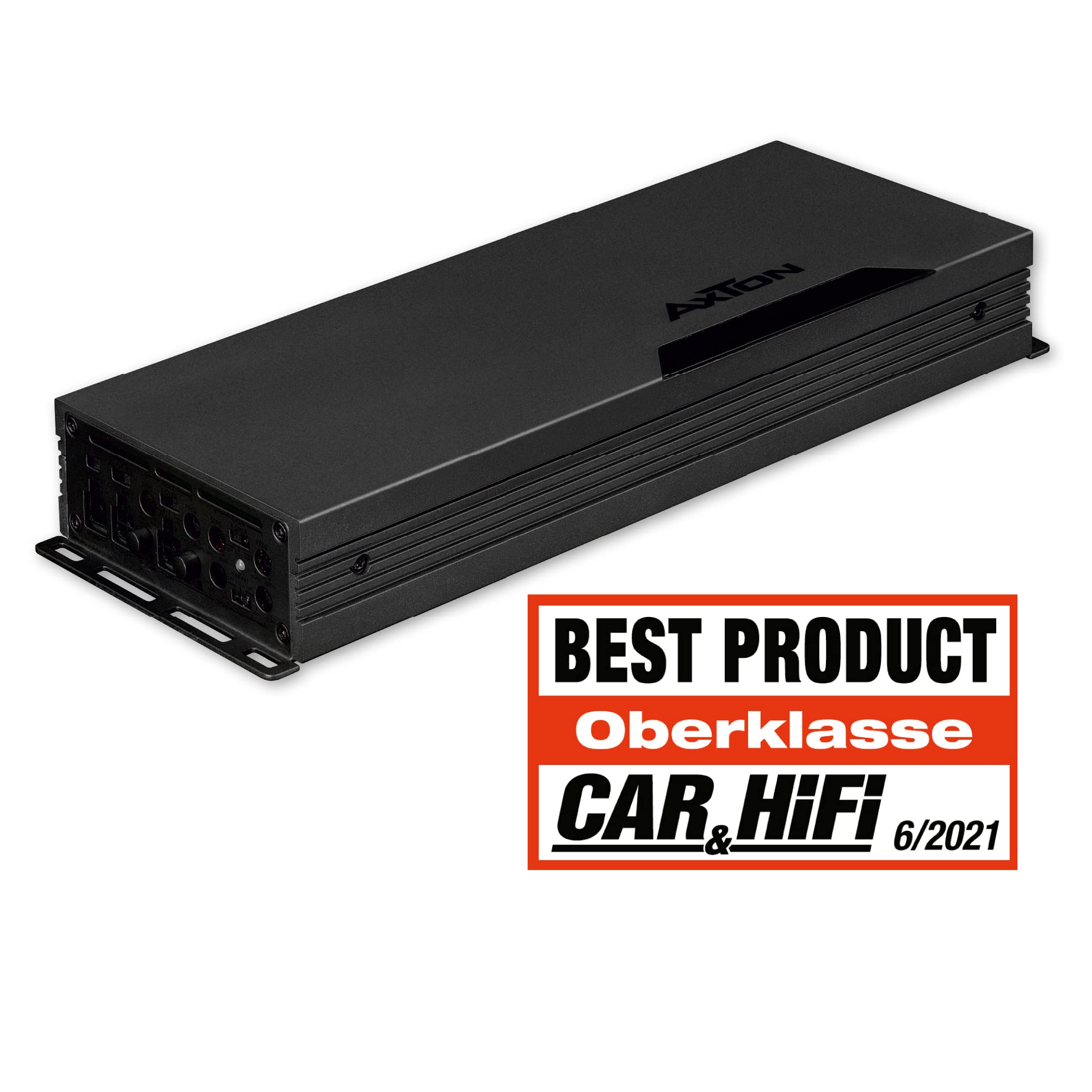 AXTON A601: Leistungsstarker 6-Kanal Verstärker fürs Auto, 6 x 100 Watt, Class-D Digital Endstufe mit High-Level Eingängen, geeignet für Fahrzeuge mit Start/Stopp Automatik