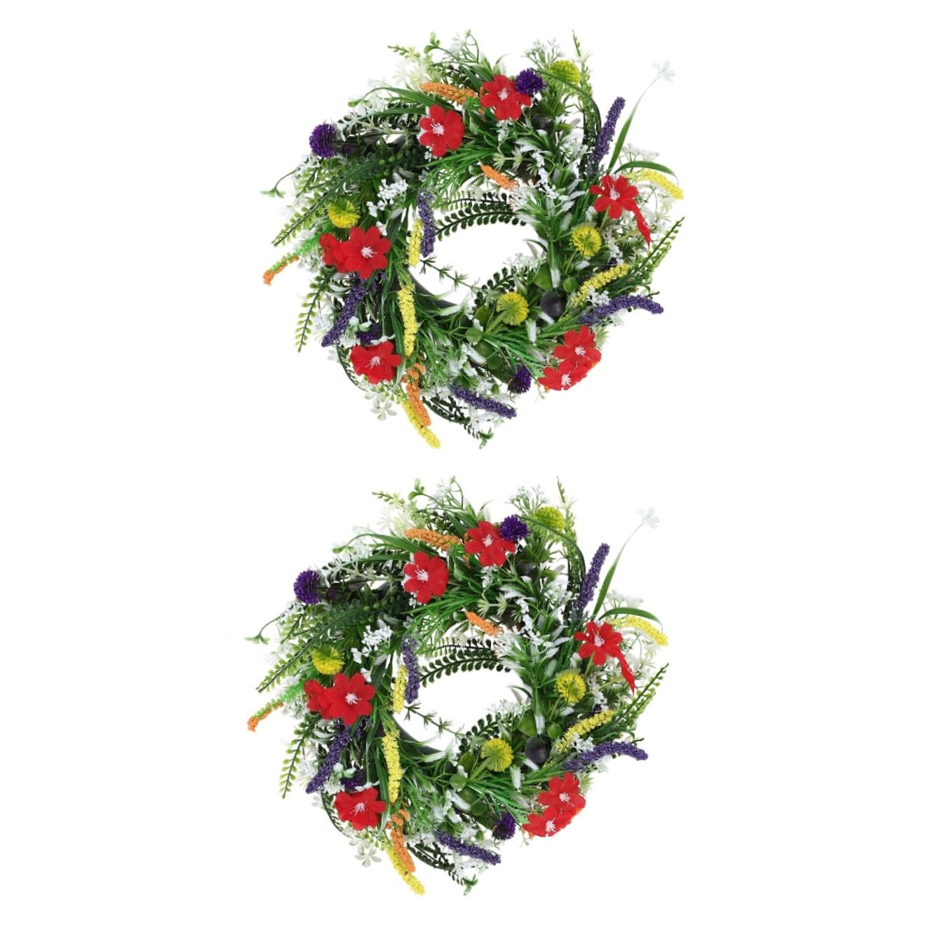 Alipis 2 Stück Künstlicher Türkranz aus Wildblumen Dekorative für Drinnen Draußen für Eingang und Feste Langlebig und Pflegeleicht