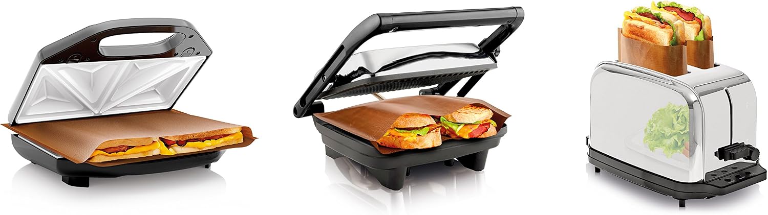 Tescoma 630692.00 Toaster Bags, Reusable 3 pcs Set, Non Stick Toast Bag