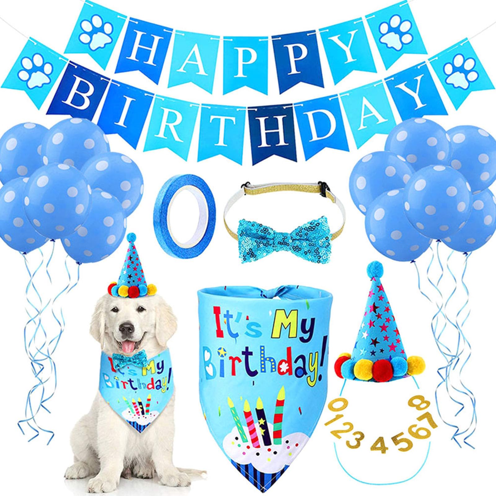 PTDECOR Hunde-Geburtstagstuch – Rosa Kariert, Größe S, Mit „It's My Birthday“-Aufdruck