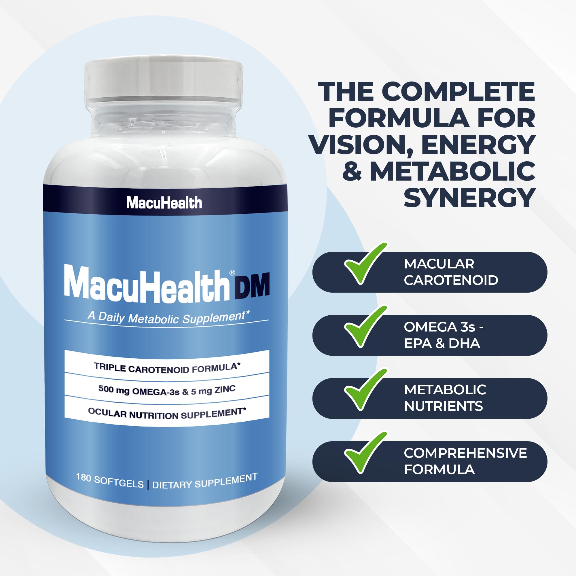 Macuhealth Daily Metabolic Triple Carotenoids - EPA/DHA Omega-3 with Zinc — Amazon image 5