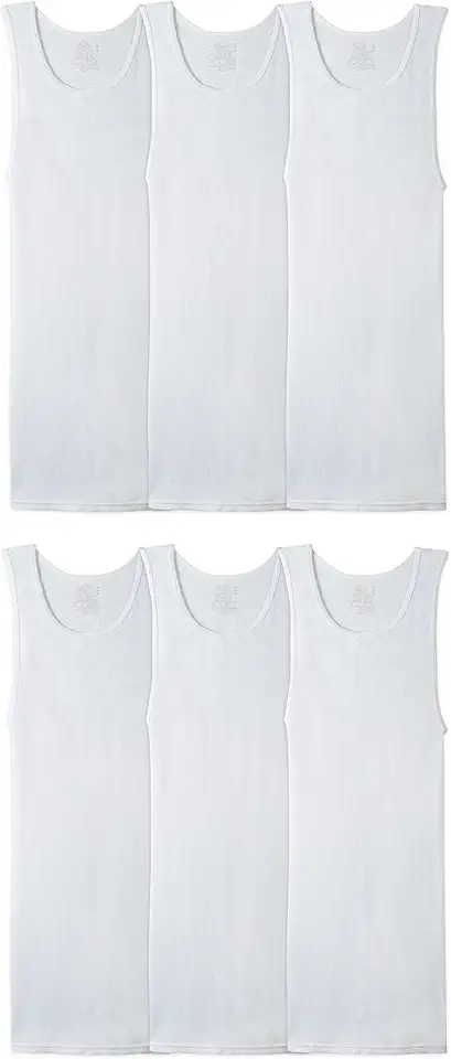 Fruit of the Loom Men's Sleeveless Tag Free Moisture Wicking Tank A-Shirt OEKO-TEX STANDARD 100