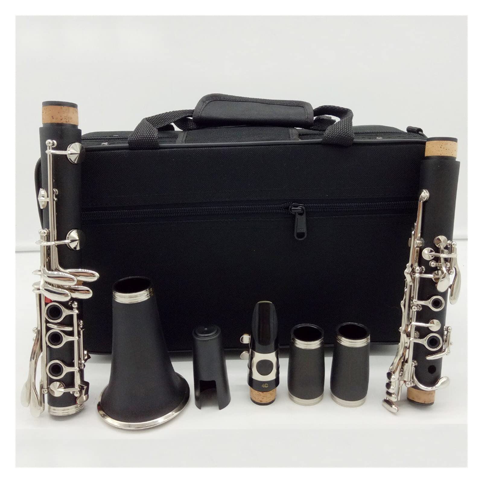 Clarinets BB Matte Abdominales Resina Bakelite Clarinet Boquilla 4C Incluida Caso + Reeds
