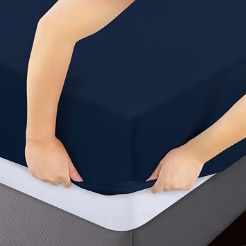 Utopia Bedding Twin Fitted Sheets - Bulk Pack of 6 Bottom Sheets - Soft Brushed Microfiber - Deep Pockets - Shrinkage & Fade Resistant - Easy Care (Navy)