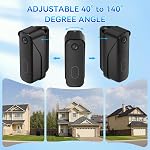 Blink Support de sonnette de porte pour Blink Vidéo Caméra de sonnelle de porte(1st & 2nd Gen), Réglable à l'angle (45 à 140 Degrees), Accessoires de fixation de porte pour la maison, Appartement & Dortoir - noir 1Pack