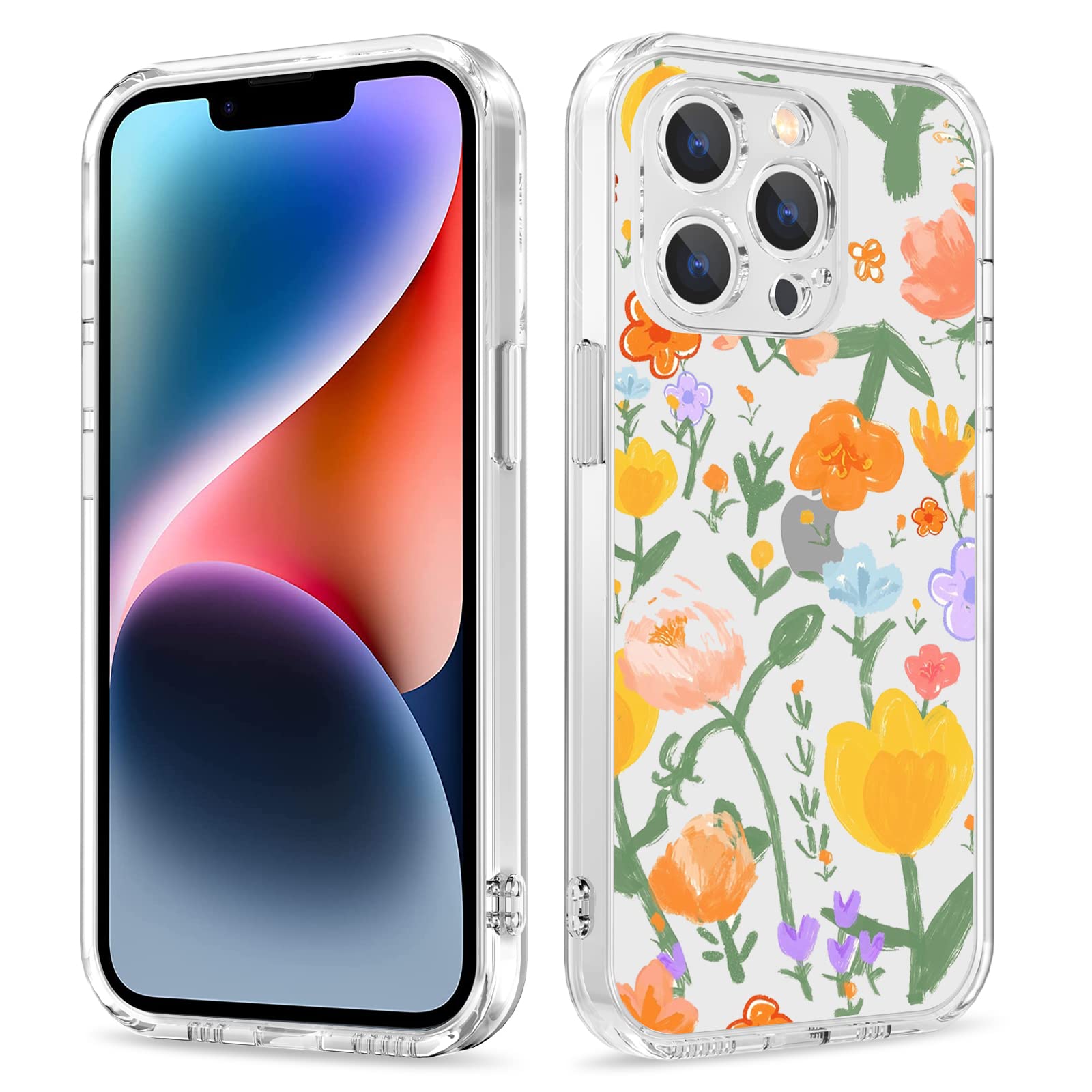 Cover Per IPhone 13 Pro Con Cuori Colorati - Custodia TPU Trasparente Antiurto, Sottile E Morbida, Protezione Per Fotocamera