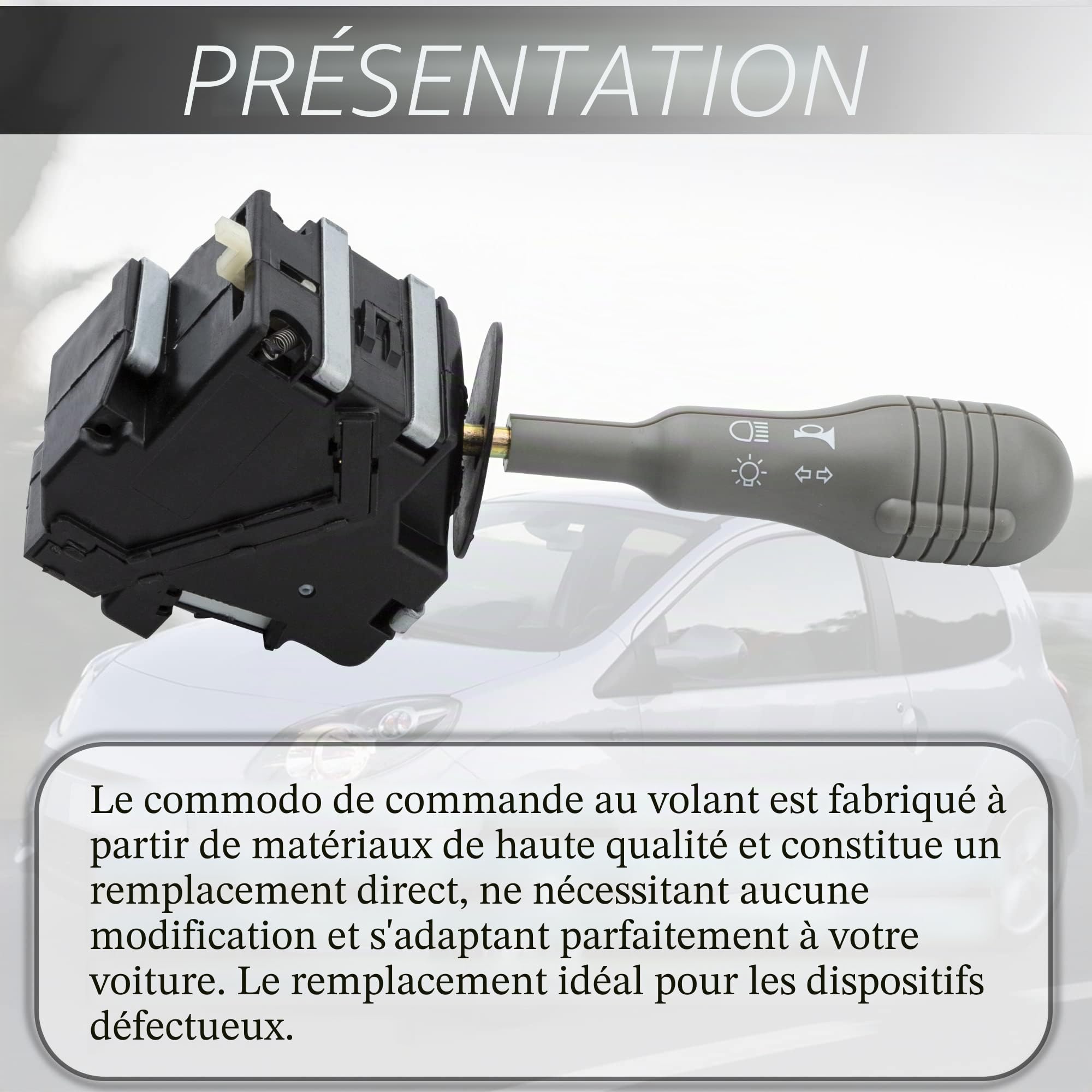 Commodo Interrupteur au volant pour R-enault Twingo 7701046629 7700822445 Commande au Volant Clignotants phares