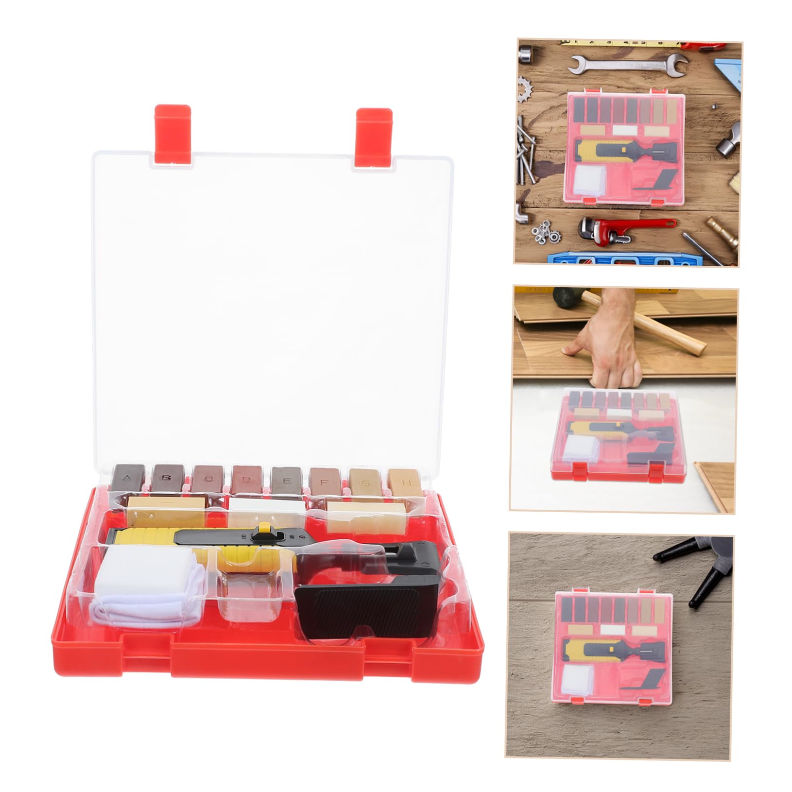 Uonlytech Kit Reparación Madera para Pisos de Madera y Parquet, con Cera de Resina, Reparación de Rayones, Uso en Hogar y Suelos Comerciales