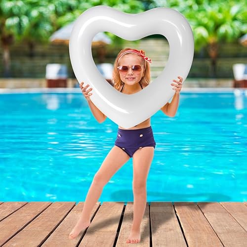 Miniatura 6 de ZHUYNXIR Tubo flotante de piscina con forma de corazón, diversión en el agua, juguetes de fiesta en la playa para niños, accesorios de diseño de