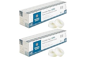 Clear Source Brand Invisible Tape Value Pk, 1-Inch Core, 3/4-Inch x 1000-Inch, 12 Pack