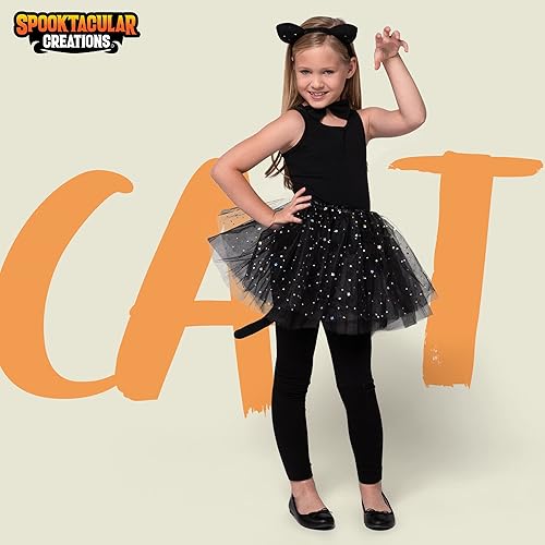 Miniatura 2 de Spooktacular Creations Child Animals Costume Set with Tutu, Headband Collar and Tail, Cosplay Accessory Kit for Girls