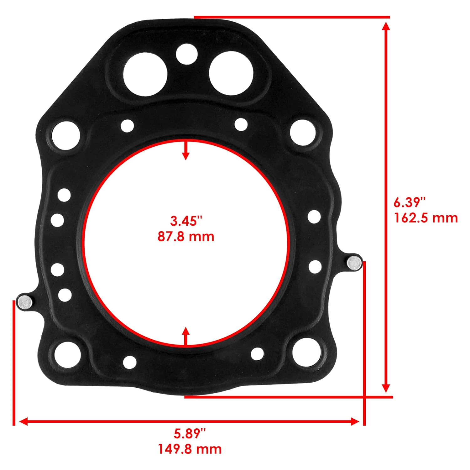 Caltric Top End Gasket Set Compatible with Honda Rancher 420 TRX420TM 2WD Manual 2009 2010 2011 2012 2013