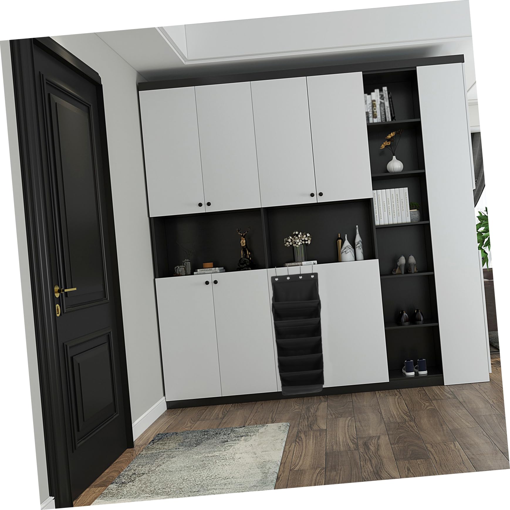 Ciieeo Hängender Schuhbeutel Organizer Aus Polyester Für Haushaltstür Mehrschichtiger Schuhtaschen Organizer Platzsparend Und Wandmontierbar