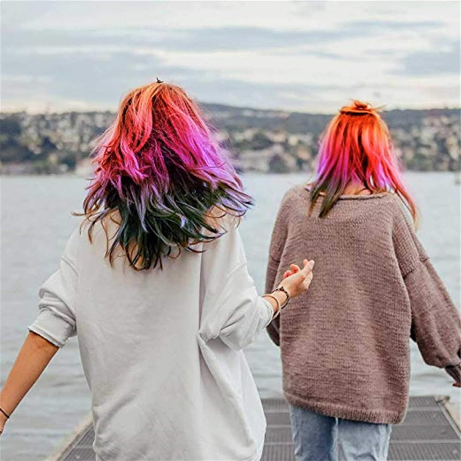 Temporary Hair Chalk Comb - Non Toxic Washable Hair Color Comb for Hair Dye, Safe for Girls Kids for Party, Birthday Gift,Halloween Christmas Parties,Cosplay, DIY (10 Colors) : Beauty & Personal Care