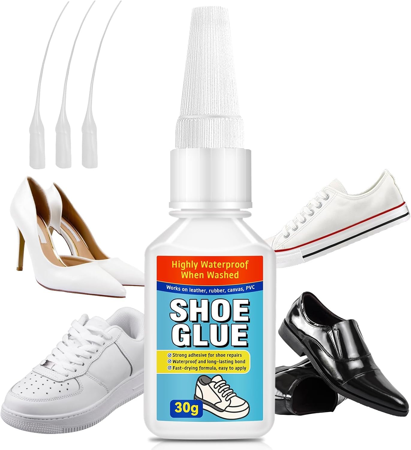 Shoe Glue,30g Heavy Duty Shoe Glue Sole Repair for Boots,Sneakers,Leather,Waterproof and Strong Adhesive for Repair