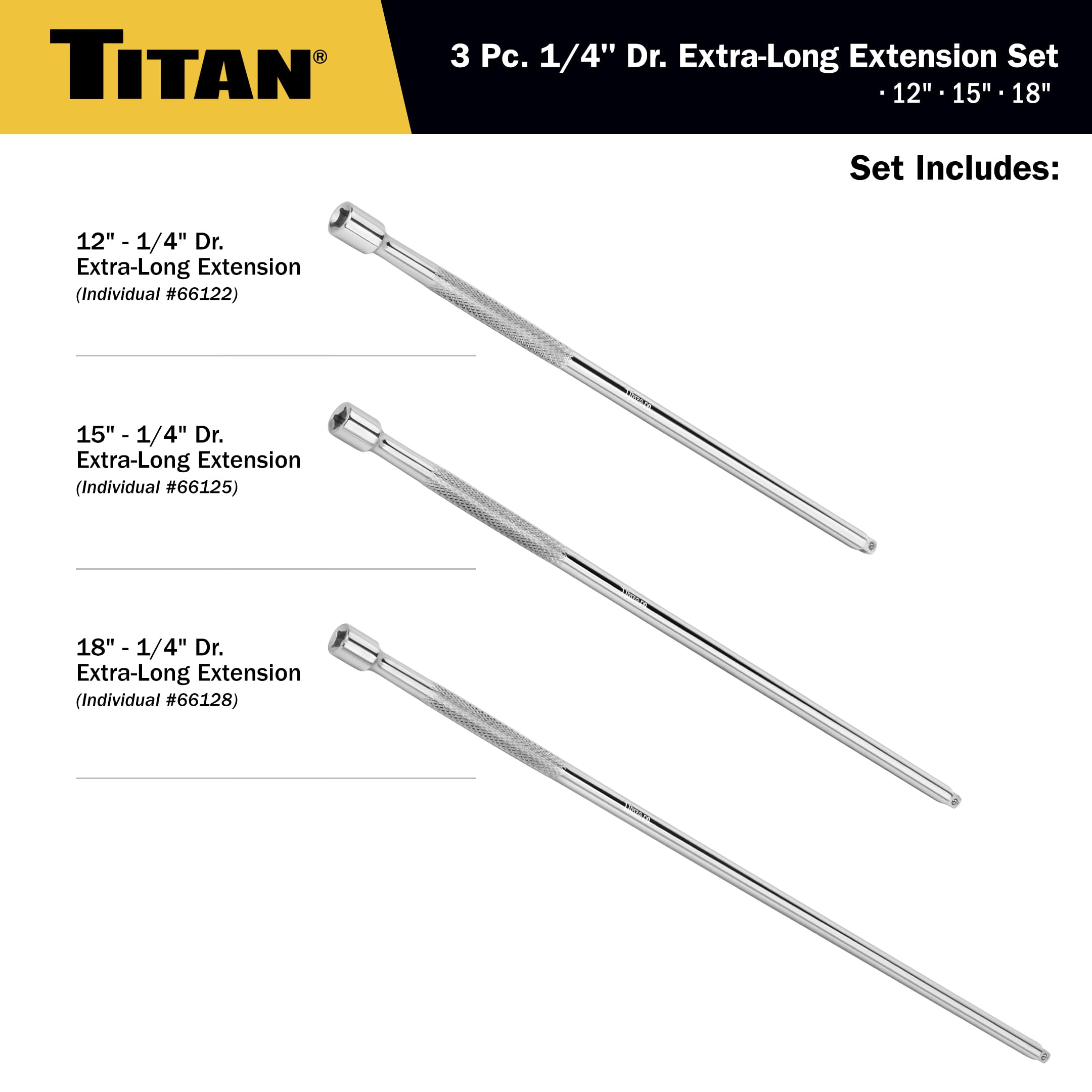 Amazon.com: Titan 66153 3-Piece 1/4-Inch Drive Extra-Long