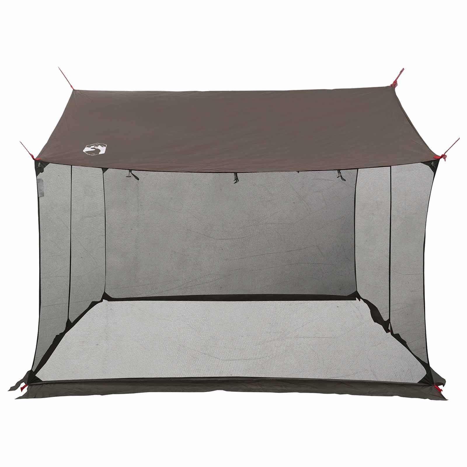 Tarp de Camping avec Murs en Maille Gris et Orange, abri léger, Montage Rapide, pour randonnée, Plage, Festival ou activités en Plein air