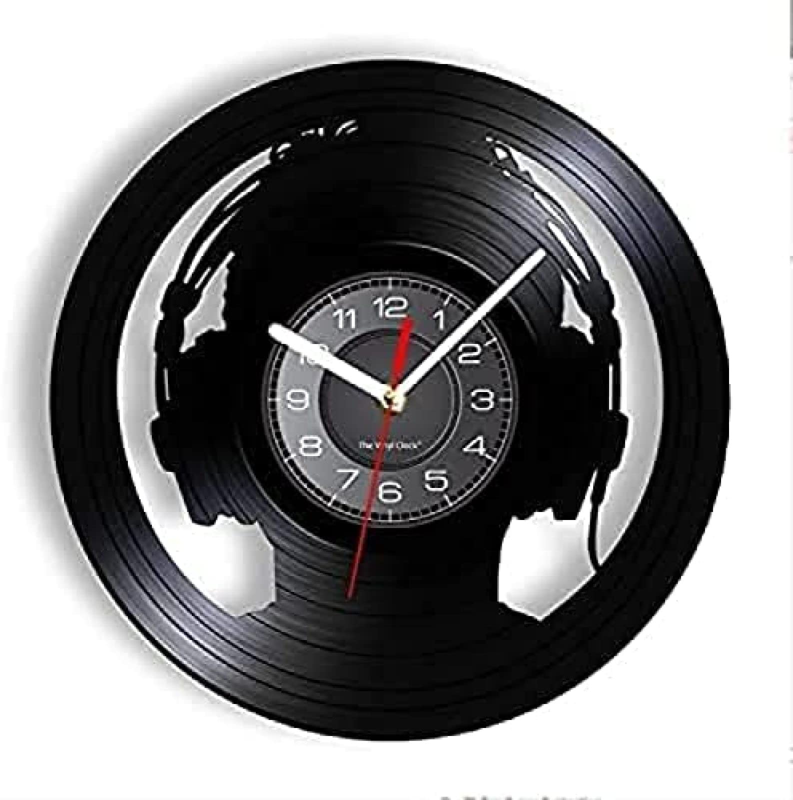 Horloge murale vinyle DJ silencieuse quartz déco salon pour amateurs de musique