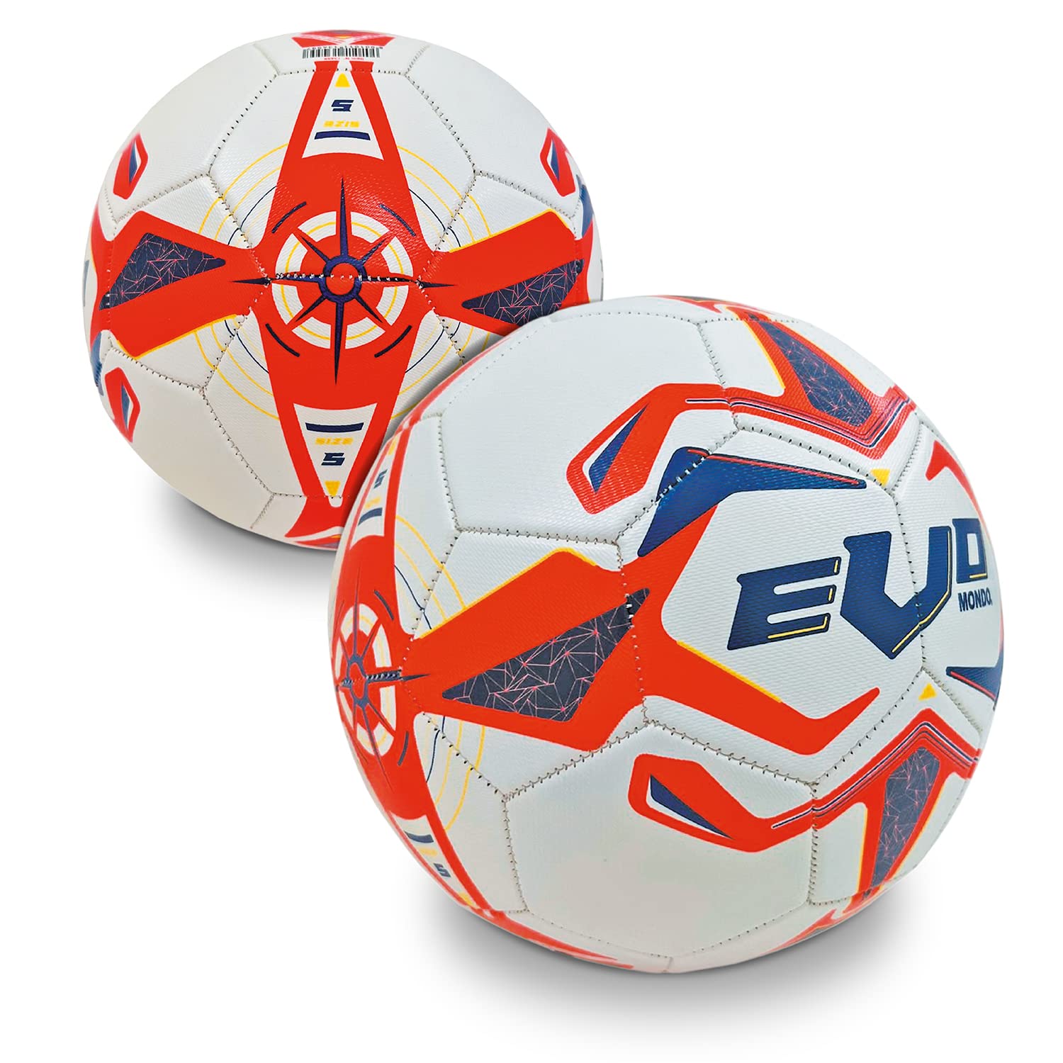 Pallone Da Calcio MONDO EVO Cucito - Ufficiale, Misura 5, 350 G, Per Bambini E Giovani - Foto 8