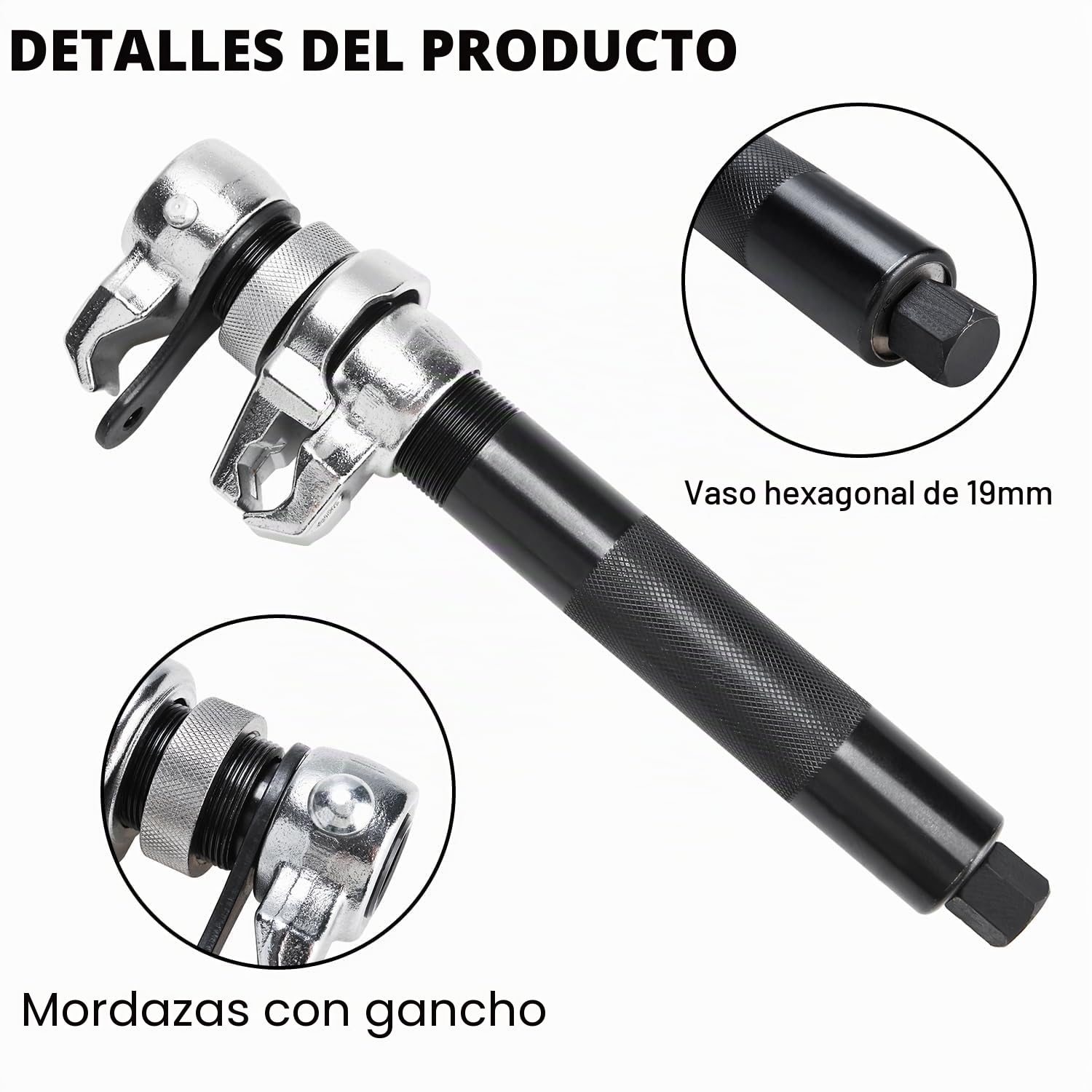 FreeTec Juego de tensores de muelle de 3 piezas | Herramienta profesional para muelles de vehículos | Tuning y rebajado | Tensor para amortiguadores | Carga de 1,2T (1200kg) (Rojo)