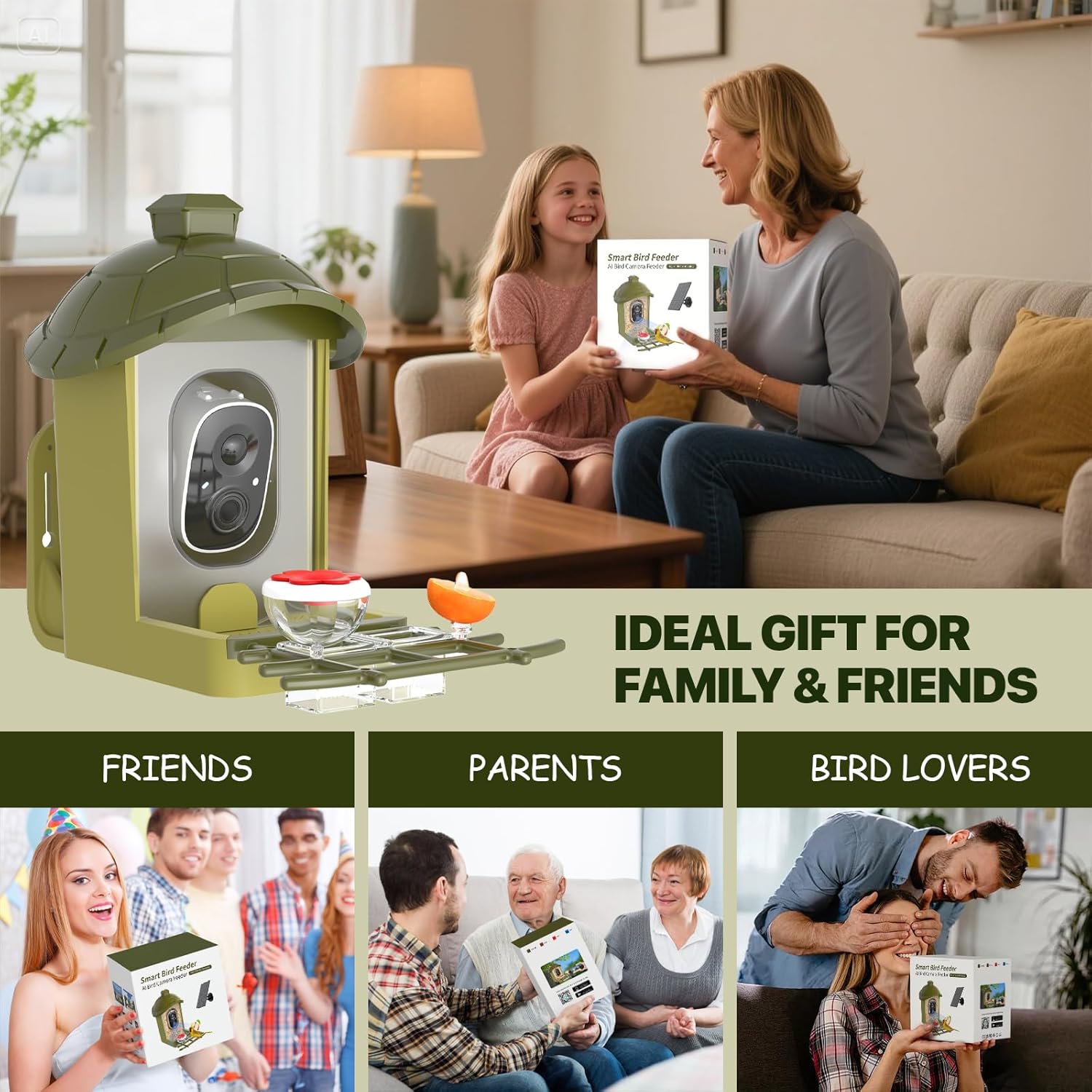 Smart Bird Feeder with Camera, Bird Feeder Camera 2K HD Record Video Live View with Solar Panel, AI Identify Species Auto Capture, Instant Arrival Alerts, Gift for Birds Lover - Image 7