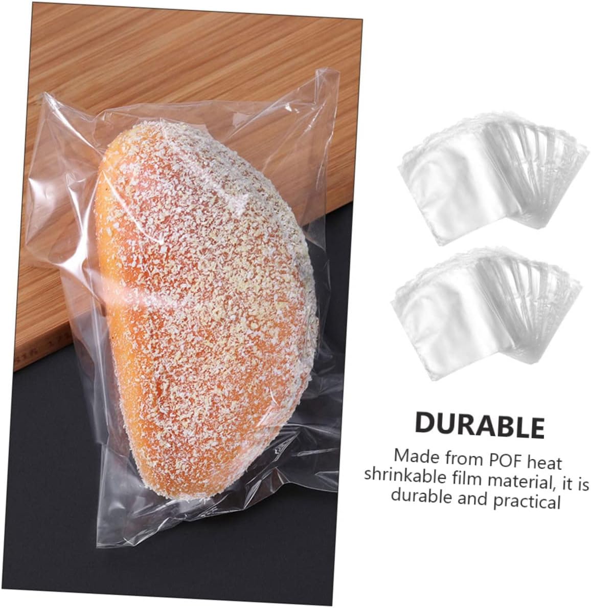 Heat Shrink Wrap Bags 200pcs Plastic Film 16x24cm Shrink Film Bag for Essential Oils Eye Lash Bottles