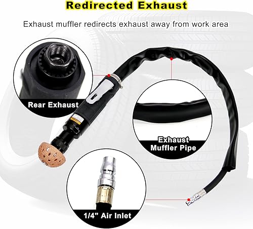 Miniatura 6 de RYANSTAR RACING El juego de reparación de neumáticos incluye 2500 rpm de baja velocidad para neumáticos de aire de baja velocidad, rodillo de parche