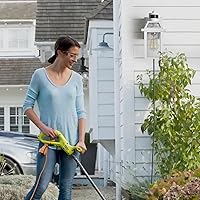Vista 5 de Yisuro Luces de porche con salida GFCI, sensor de movimiento del anochecer al amanecer, luz al aire libre, 3 modos de iluminación exterior, exterior