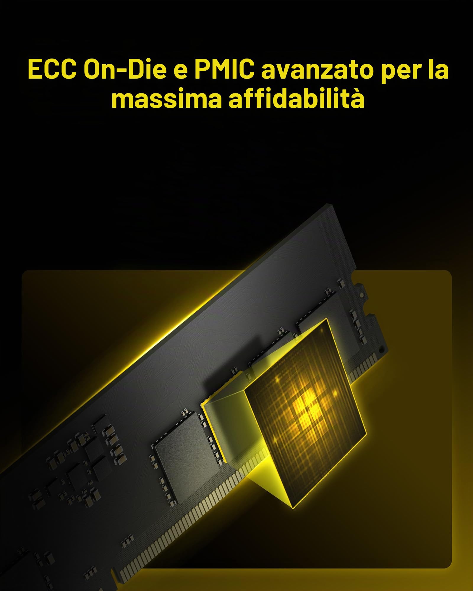 Lexar OC DDR5 RAM 1x8GB 6000 MHz, DRAM 288-Pin UDIMM Memoria Desktop, Memoria PC ad alte prestazioni per computer Intel XMP 3.0/AMD EXPO, Per AI, Gaming, 1.4V