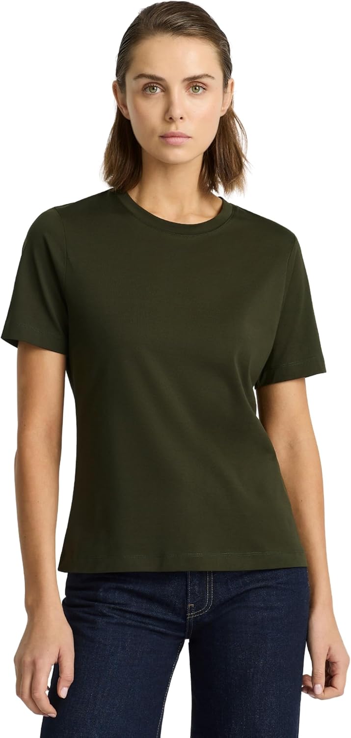Women’s Supima® Mercerised Cotton T-Shirt – USA-Grown Cotton, Luxury Finish, Crew Neck, Short Sleeve, Flattering Fit