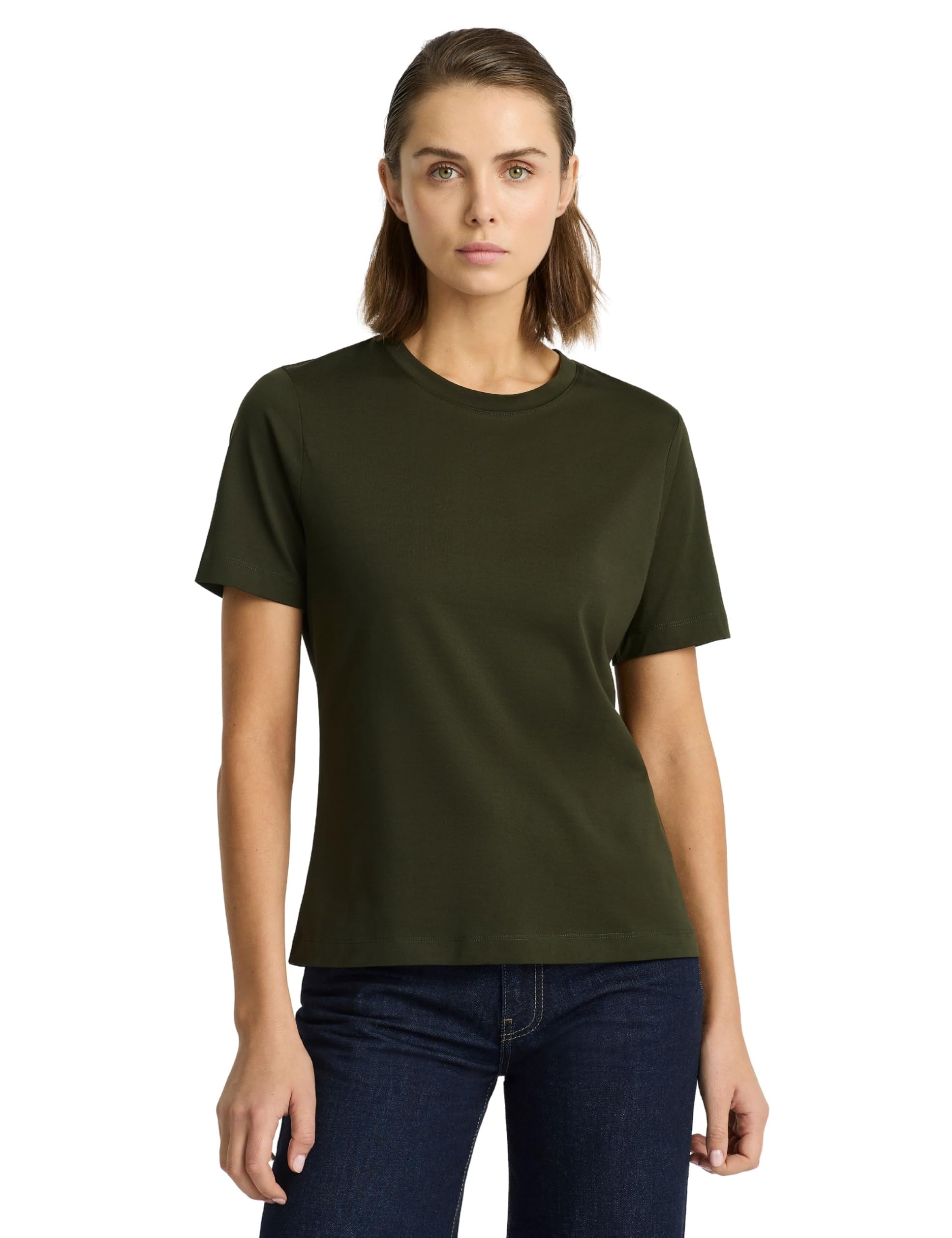 Supima Mercerised V-Neck T-Shirt