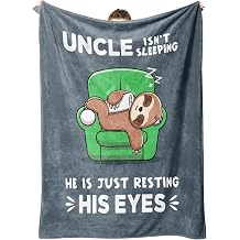 GiltGlimmer Funny Gifts for Uncle Fathers Day, Uncles Birthday Gifts, Uncle is Not Sleeping Blanket, Uncles Blanket Gifts for Christmas, 60" x 50"