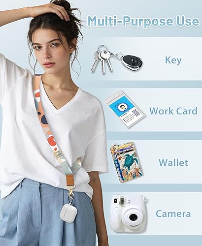 Miniatura 4 de Cordón cruzado para teléfono con correa para muñeca ajustable para mujer, diseño de arte abstracto bohemio, con 2 pestañas de sujeción, accesorios