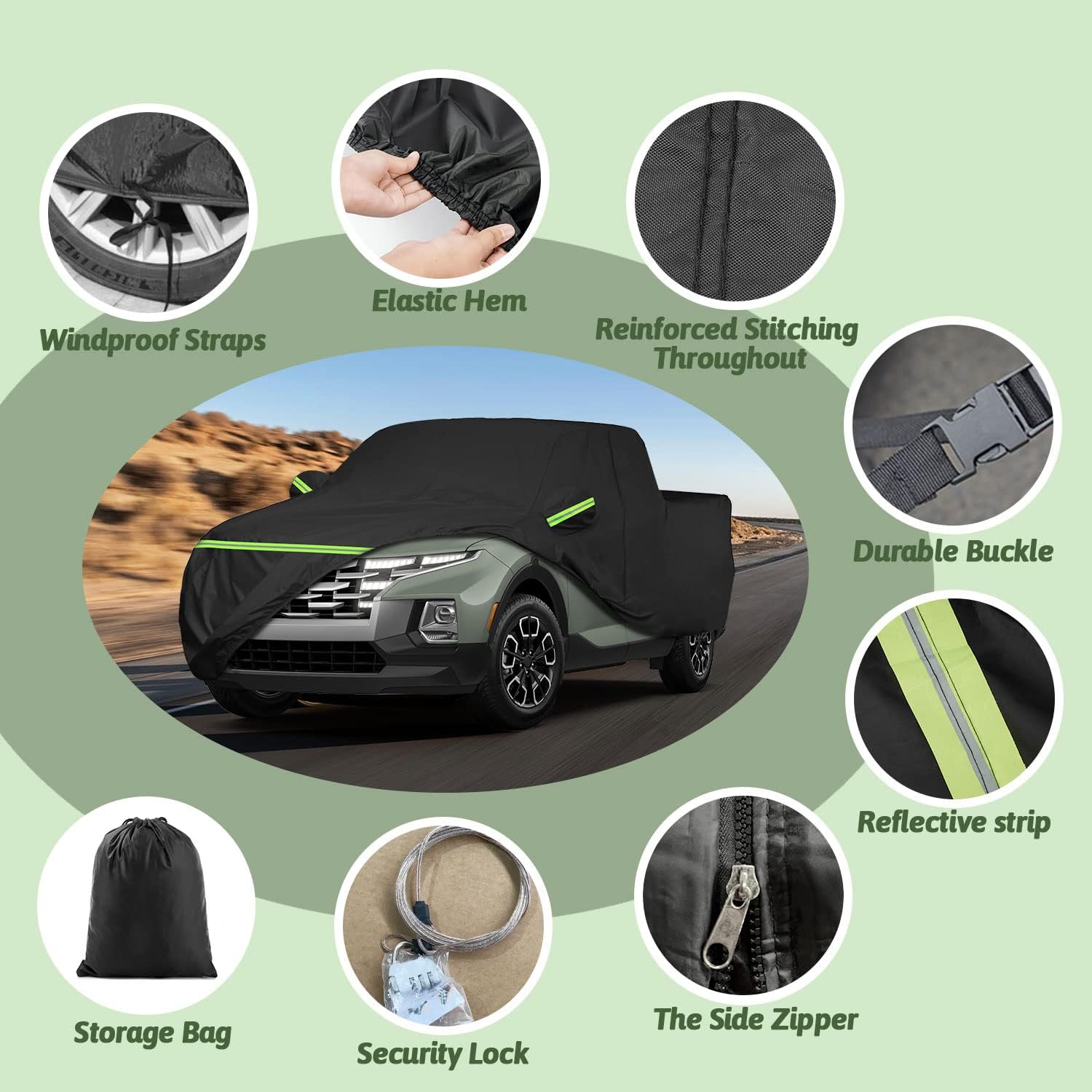 6 Layers Custom Truck Car Cover for 2021-2026 Hyundai Santa Cruz image 3
