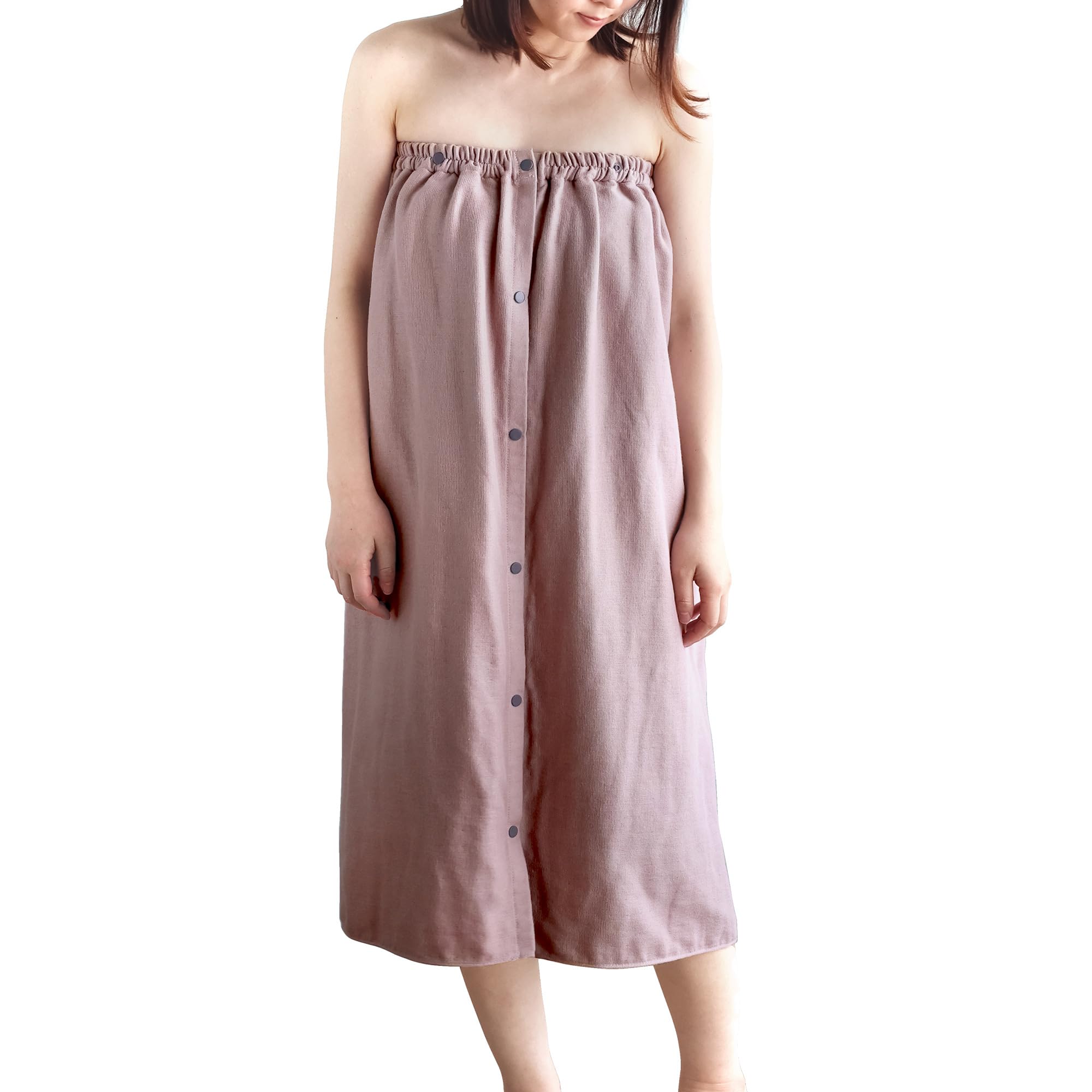 hiorie(ヒオリエ) Made in Japan Wrap Towel for Adults Pool Towel Rolled Towel Bath Towel Mauve purple (mauve)