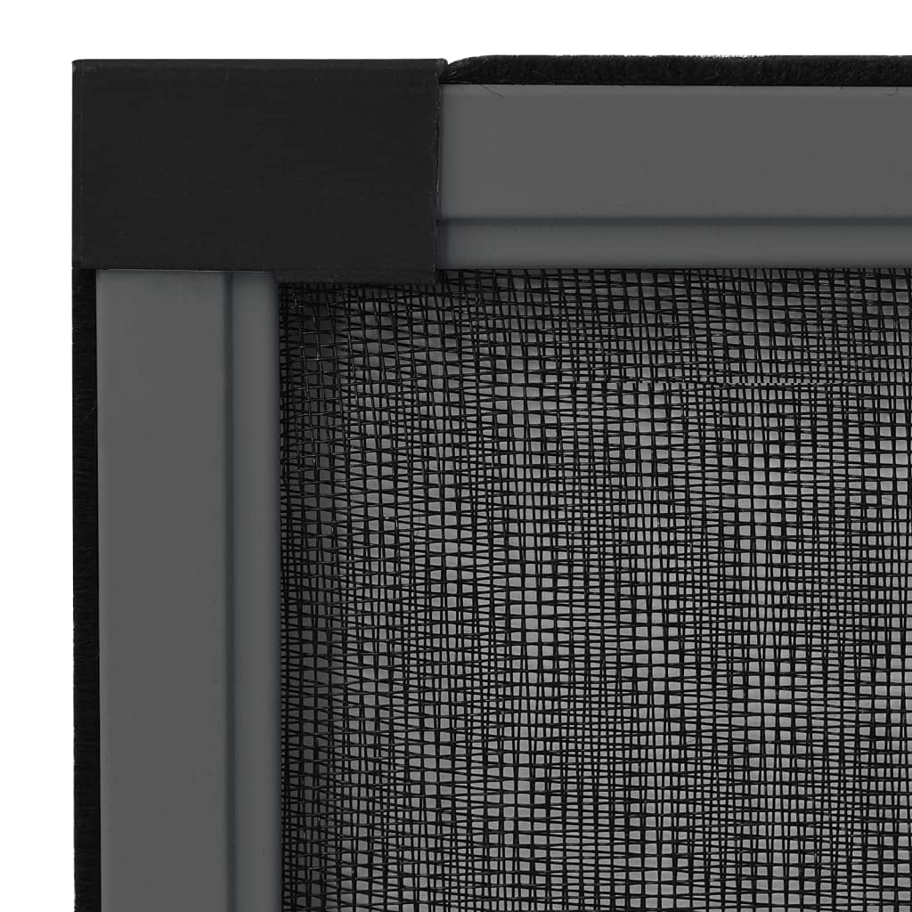 vidaXL Moustiquaire Extensible pour Fenêtres Filet Anti-insectes contre Mouches Guêpes Abeilles Moustiques Maison Anthracite (100-193)x75cm