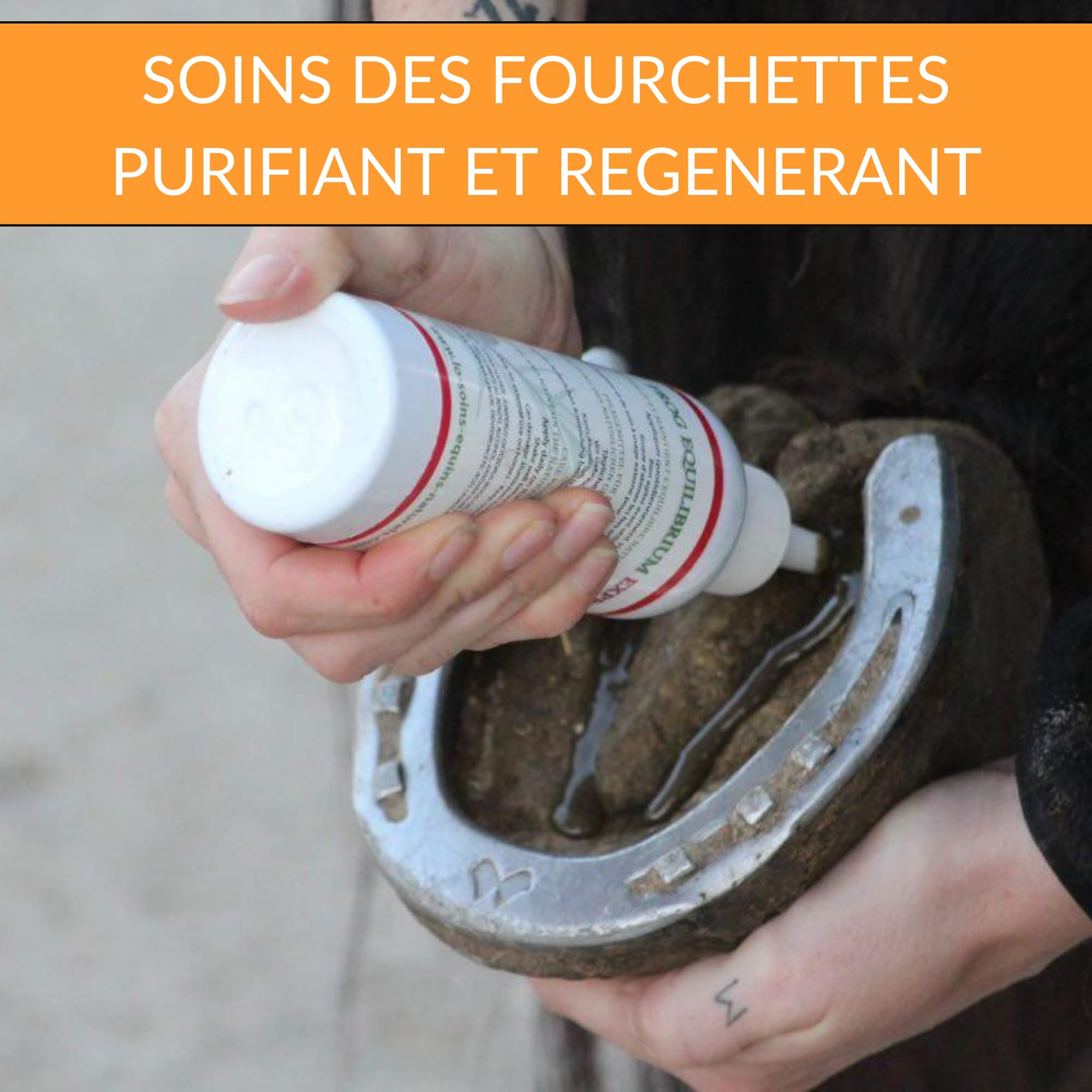 Frog Equilibrium Express - Soin Naturel réparateur et Protecteur des fourchettes pour Cheval - Retour Rapide à l'état physiologique (125 ML)