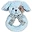 Bearington Baby Lil\' Waggles, 5.5 Inch Blue Puppy Dog Plush Stuffed Animal, Soft Baby Boy Rattle - Newborn Boy Toys - Newborn Rattle