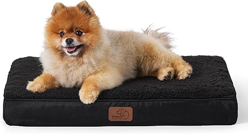 Miniatura 18 de Bedsure - Cama grande para perros para jaula - Camas planas y cómodas para mascotas con funda extraíble y lavable, alfombrilla ortopédica de espuma