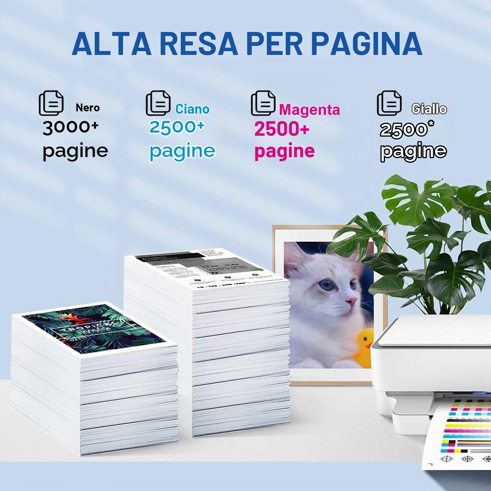 Cartuccia Toner C230 BK/C/M/Y per Xerox C230/C235 Stampante Cartucce Toner Compatibili 006R04391 006R04392 006R04393 006R04394 Sostituzione Senza Chip Ad Alta Resa,4 Colors-1Pack