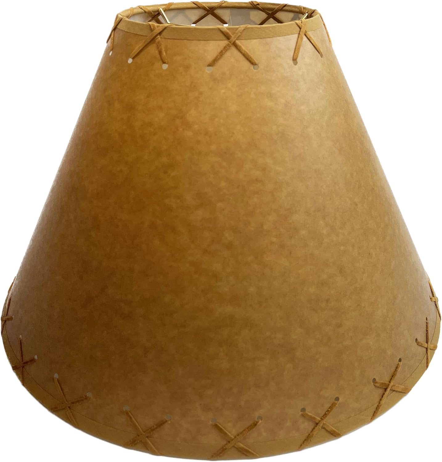Rustic Oiled Craft Paper Laced Lamp Shade - 16"
