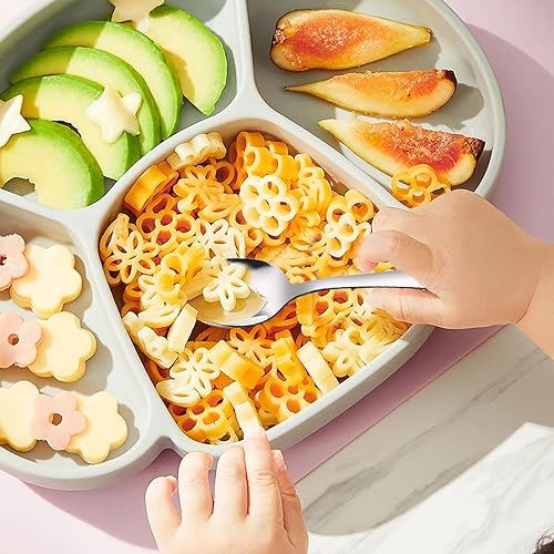 Vista 27 de VANRA Juego de cubiertos para niños de 3 piezas de acero inoxidable 18/10 para niños, juego de cubiertos plateados, cubiertos para niños